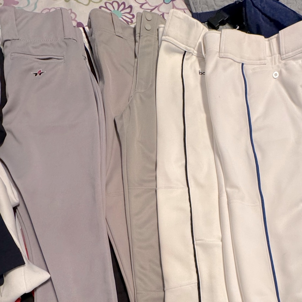 5 pairs of very nice boys size Youth L baseball pants. Also listed separately